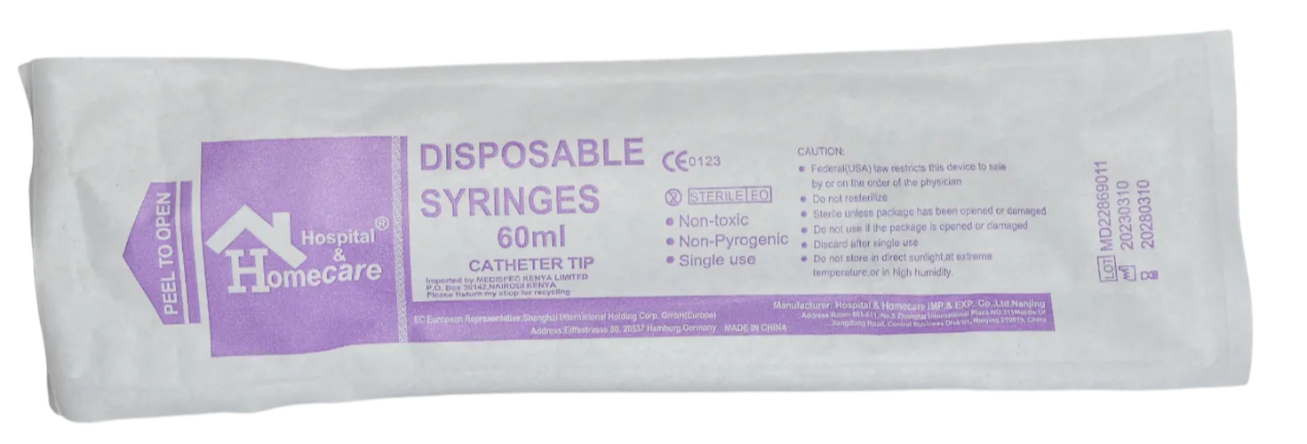 DISPOSABLE SYRINGES 60CC MED