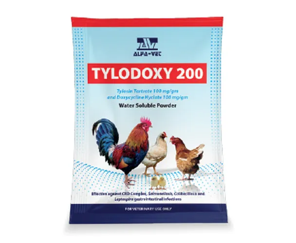 POULTRY ANTIBIOTIC TYLODOXY 200WSP 100GMS TYLOSIN VETCARE