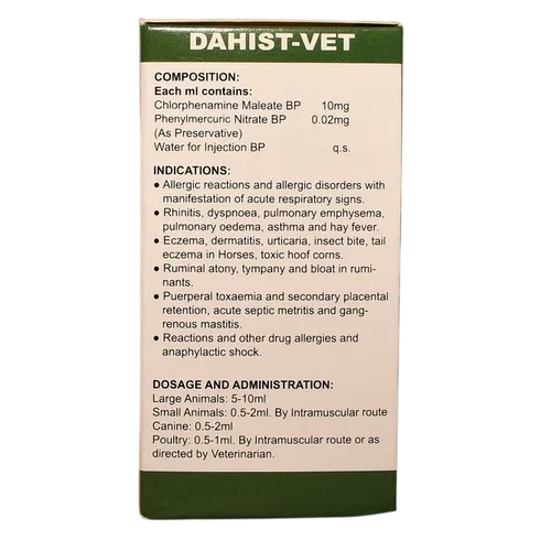 DAHIST-VET INJE 100MLS MEDISEL