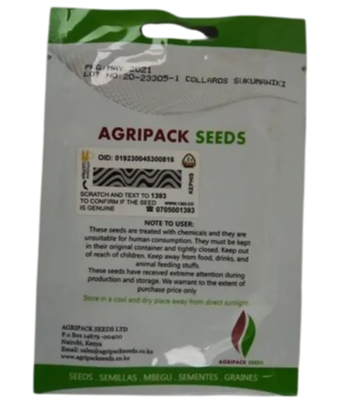 COLLARDS SUKUMAWIKI 10GMS AGRIPACK