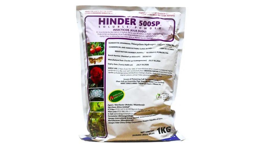 HINDER 500SP 1KG (THIOCYCLAM HYDROGEN OXALATE 500g/kg)