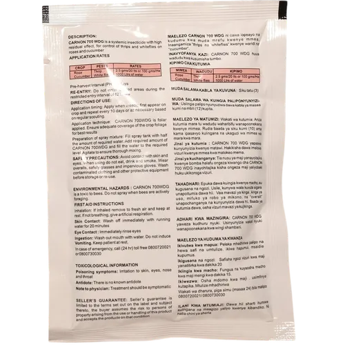 CARNON 700WDG 25GMS ACETAMIPRID 700G/KG